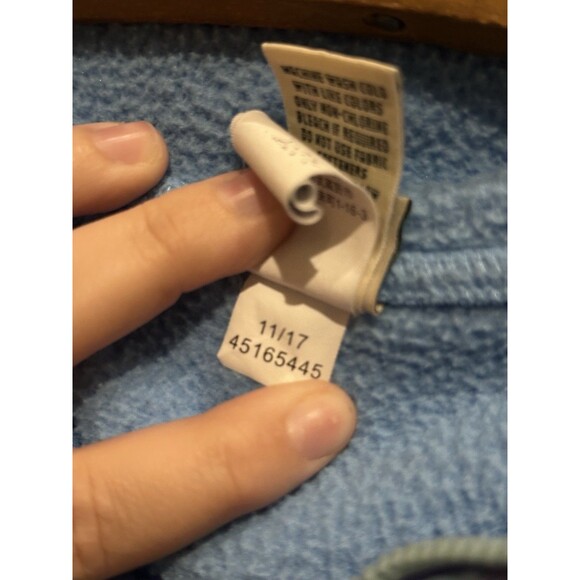 LL Bean Girls Sweatshirt Fleece Pullover Purple Zip Kangaroo Pocket Size L 14-16 - Picture 6 of 10